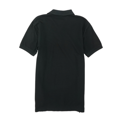 Black Solid Short Sleeve Polo