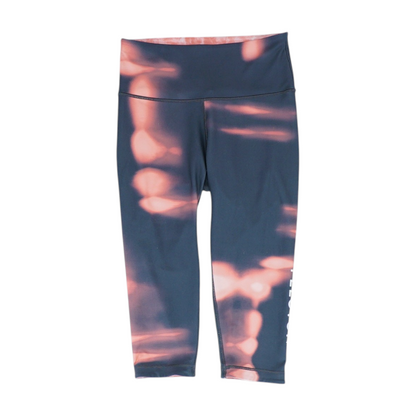 Black Abstract Active Leggings