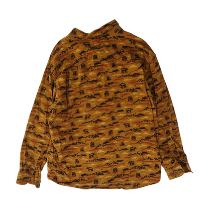 Rust Print Flannel Button Down