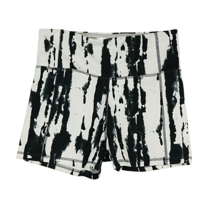 Black Abstract Active Shorts