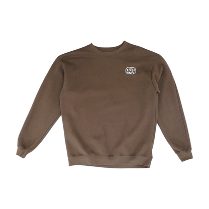Brown Solid Sweatshirt Pullover