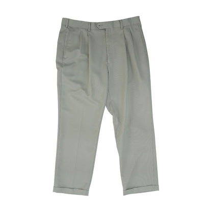 Khaki Solid Dress Pants