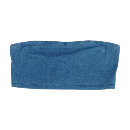 Blue Cropped Blouse