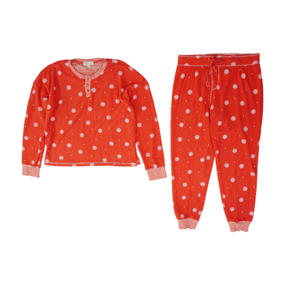 Red Graphic Pajama Set