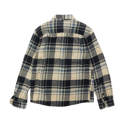 Navy Plaid Flannel Button Down