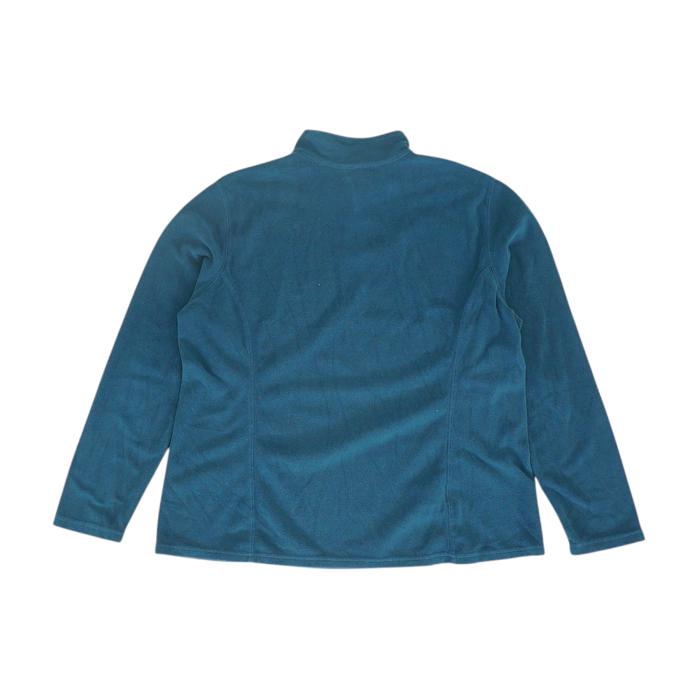 Teal Solid 1/4 Zip Pullover