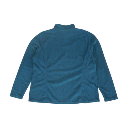 Teal Solid 1/4 Zip Pullover
