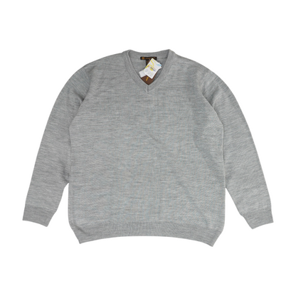 Gray Solid Pullover Sweater