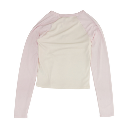 Pink Color Block Blouse