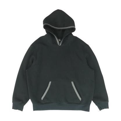Black Solid Hoodie Pullover