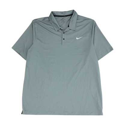 Gray Solid Short Sleeve Polo