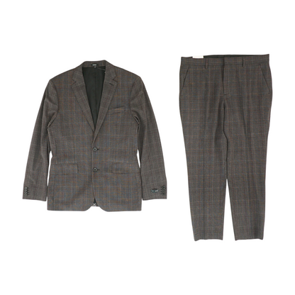 Burgundy Check Suit
