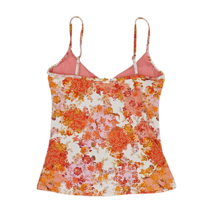 Pink Floral Swim Top
