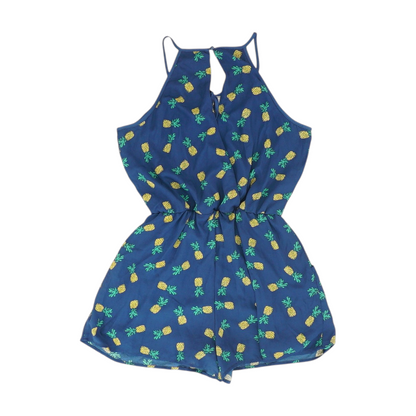 Navy Print Romper