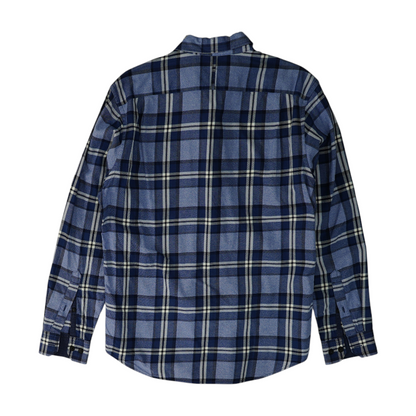 Blue Plaid Long Sleeve Button Down