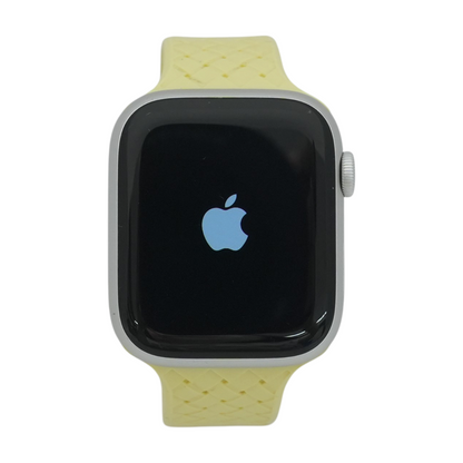 45mm Series 9 Silver Smartwatch Yellow Band Small