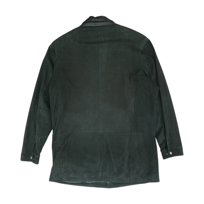 Black Solid Leather Jacket
