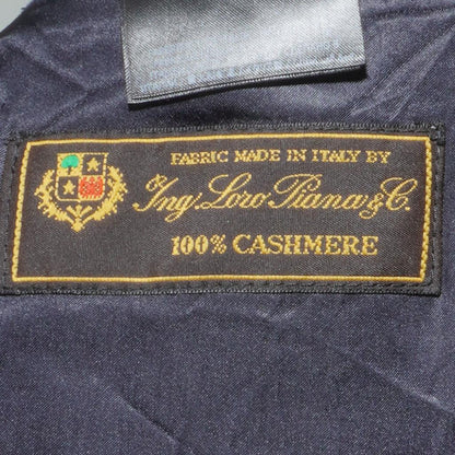 Navy Cashmere Blend Solid Coat