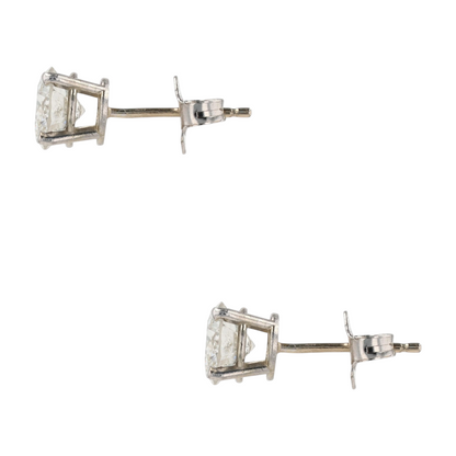 1 1/3 ctw 14K White Gold Diamond Stud Earrings