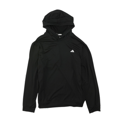 Black Solid Hoodie Pullover