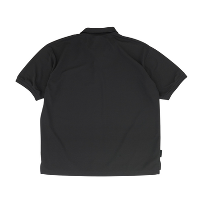 Black Solid Short Sleeve Polo