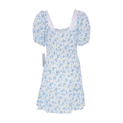 White Floral Mini Dress