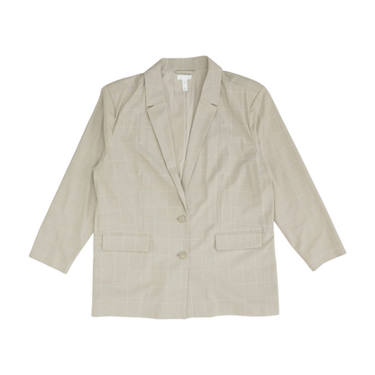Beige Check Blazer