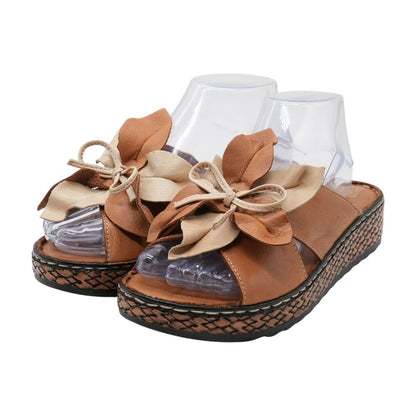 Brown Wedged Sandals