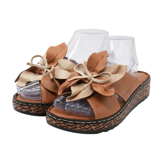 Brown Wedged Sandals