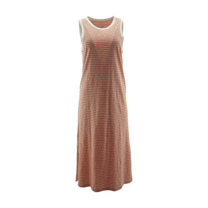 Pink Striped Midi Dress