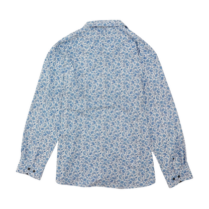 Blue Paisley Long Sleeve Button Down
