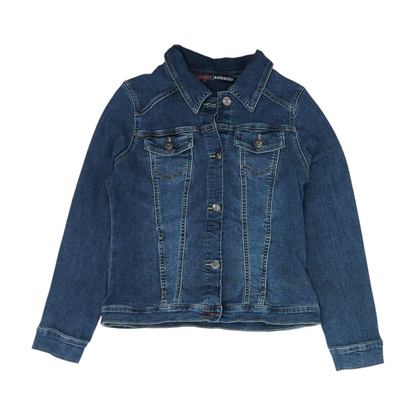 Blue Solid Denim Jacket
