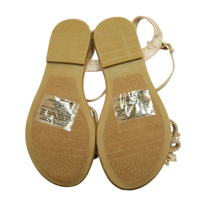 Rose Gold and Brown Sandals