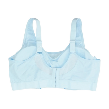 Blue Plus Size Floral Bra