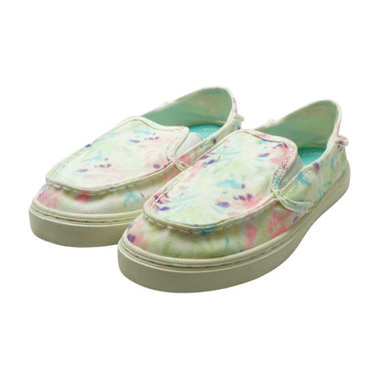 White Tye Dye Slip On Shoes