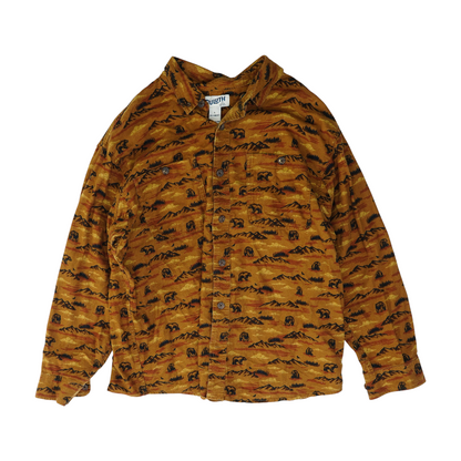Rust Print Flannel Button Down