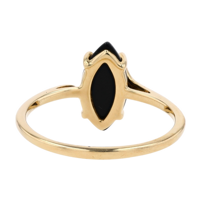 10K Yellow Gold Onyx Fashion Ring