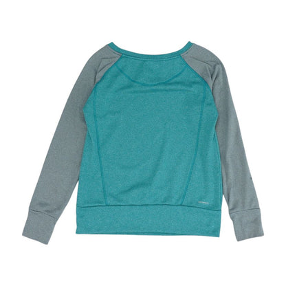 Turquoise Color Block Sweatshirt