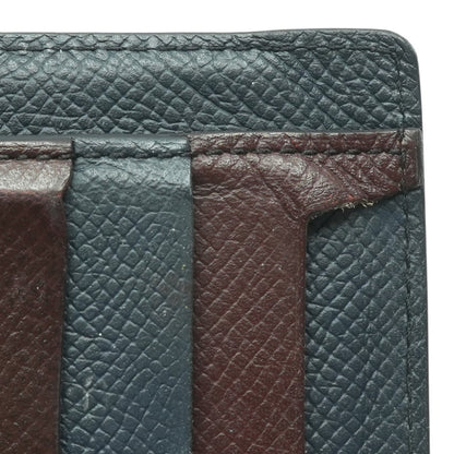 Hermès City 8CC Jungle Card Holder in Bleu Indigo and Bordeaux
