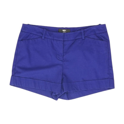 Blue Solid Chino Shorts
