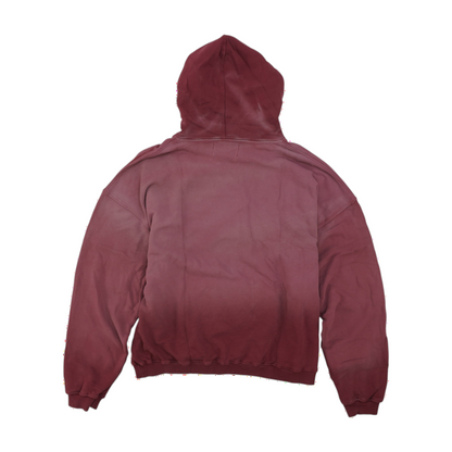 Mauve Solid Hoodie Pullover