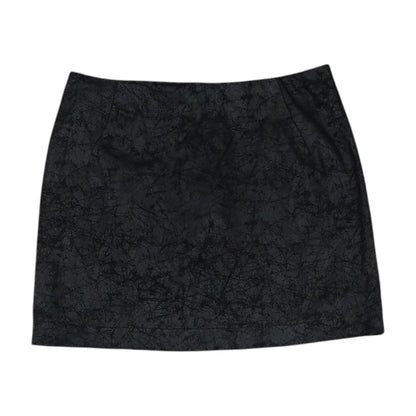 Black Graphic Mini Skirt