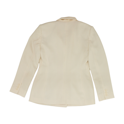 Cream Petite Striped Blazer