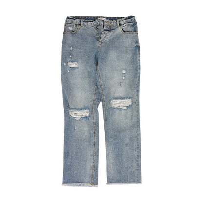 Blue High Rise Regular Jeans