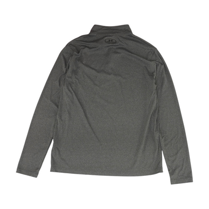 Gray Solid 1/4 Zip Pullover