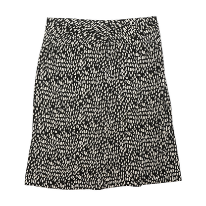Black Print Midi Skirt