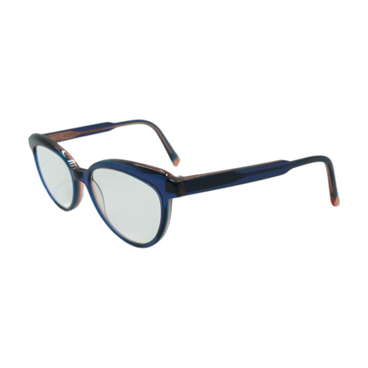 Navy Oval Prescription Eyewear