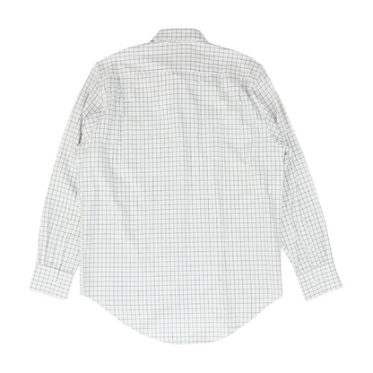 White Check Long Sleeve Button Down