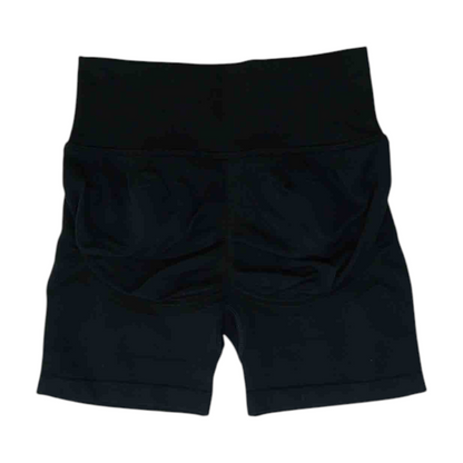Black Solid Active Shorts