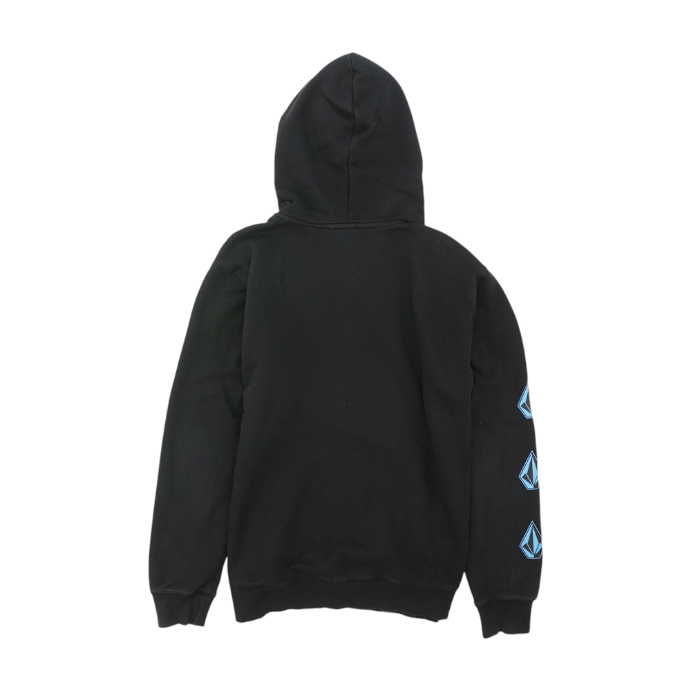 Black Solid Hoodie Pullover